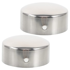 Garneck Handrail End Caps 50mm - 2pcs Decorative Tube Protectors for Handrail Brackets - Vinyl Inserts for Metal Tubing Fence Chairs and Furniture Legs