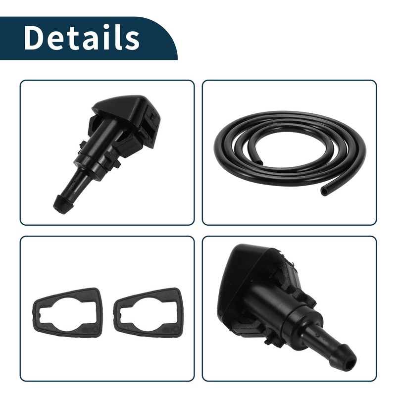 TUCKBOLD Washer Nozzle Fits Jeep Patriot 2009-2017 Front Black Window