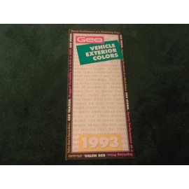 MINT 1993 GEO VEHICLE EXTERIOR COLOR CHART BROCHURE ORIGINAL (BOX 480)