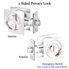 Dontay 2 Pack Pocket Door Privacy Lock and Pull, Stainless