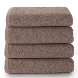 Top Towel - Plus - Bath towels - 4 face towels or bidet - 30x50 cm - 100% cotton - Vison
