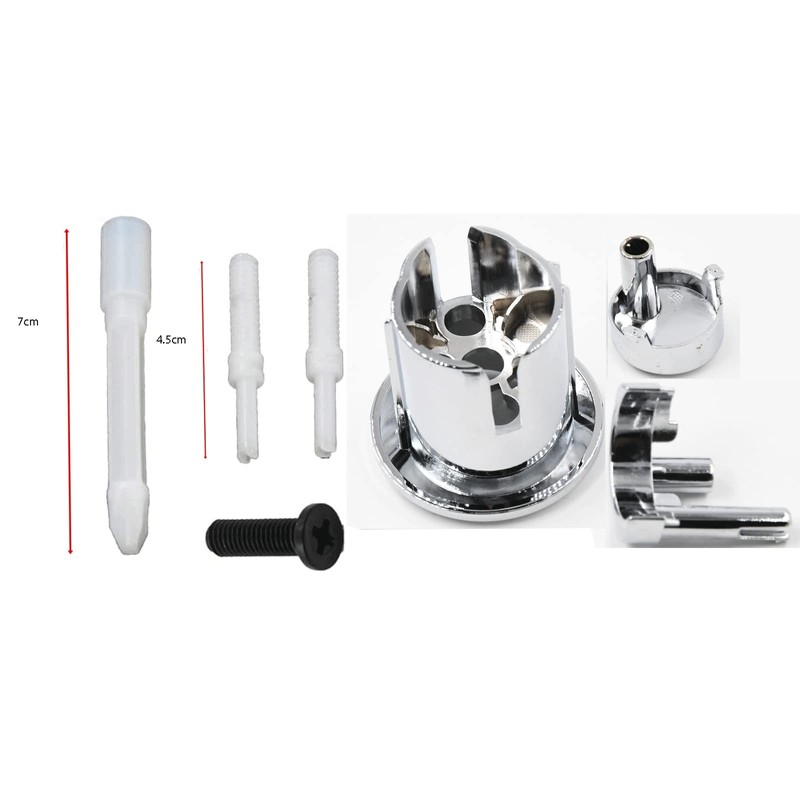 VHEUHZ Double Flush Double Button Croissant Multicolour Compatible with WC