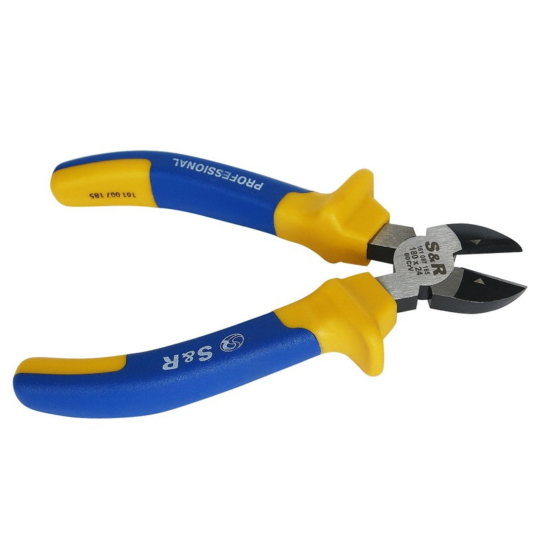 S&R Side cutter 180 x 24mm, Cr.-V with multi-component sleeves