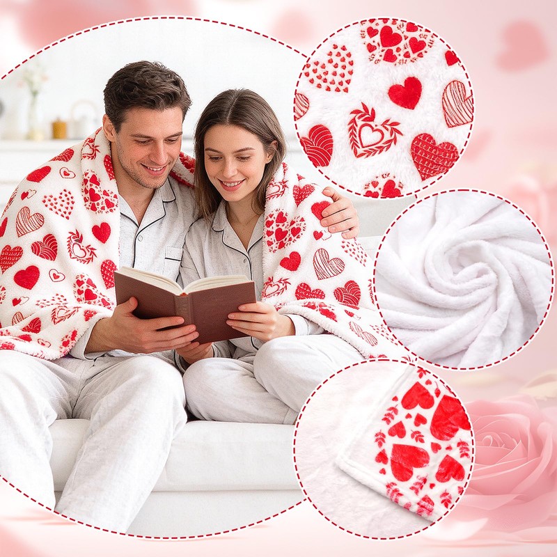 Miayon Valentines Day Throw Blanket for Couch Sofa Bed Women