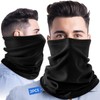 Showvigor 2-Pack Black Neck Gaiter Face Cover for Men &