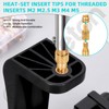 Cimeton 65PCS M2 M2.5 M3 M4 M5 Brass Knurled Threaded