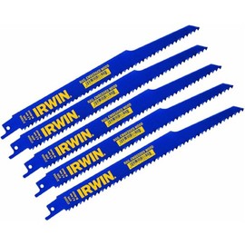 Irwin 372956P5 Reciprocating Saw Blade 9-Inch 6TPI, 5-Pack