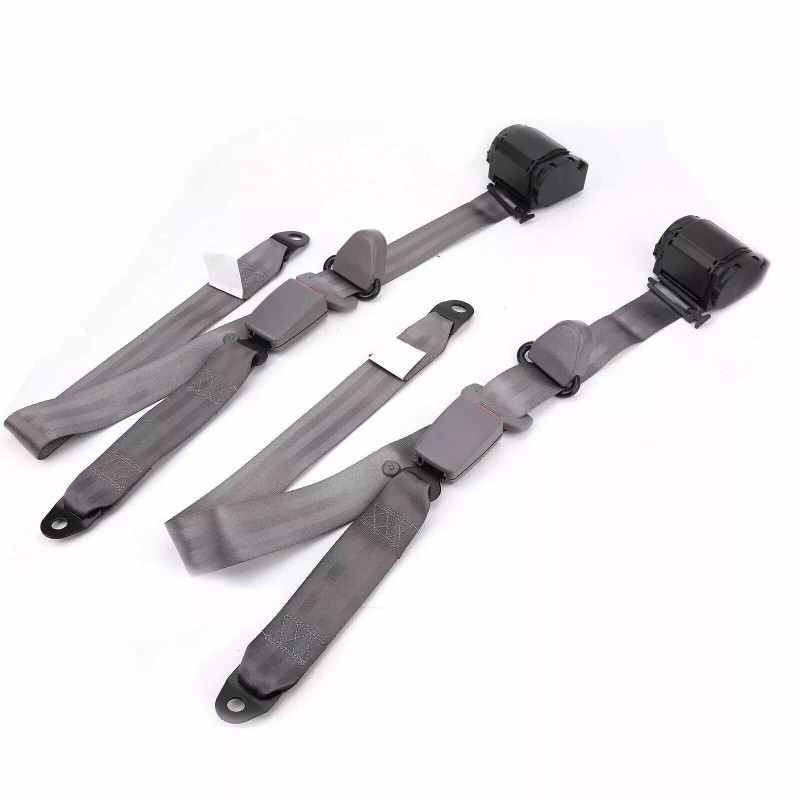 C-HORSE 2 Retractable 3 Point Safety Gray Seat Belt Straps