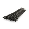 Professional cable ties in black, neutral colours, pack of 100,