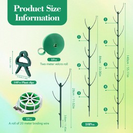 10pcs Stackable Monstera Plant Support,Plant Stakes for Indoor and Outdoor Plants Use,for Garden Stakes for Pothos, Philodendron & Vine Plants