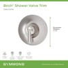 Birch Wall Mounted Shower Valve Trim with Volume Control Lever
