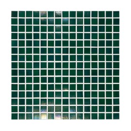 URBN Contemporary Emerald Green Iridescent Glass Mosaic Tile for Indoor and Outdoor - Single Sheet (13 inches x 13 inches, 1.15 SQ FT)