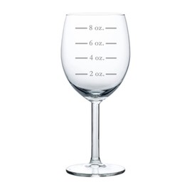 MIP Wine Glass Goblet Measuring Cup Ounces (10 oz)