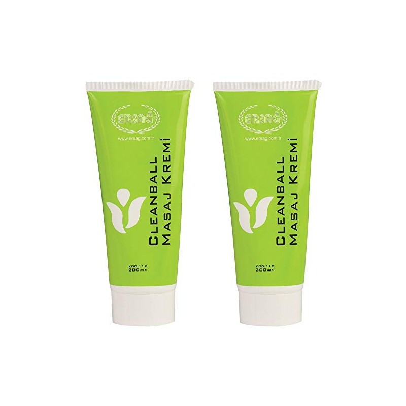 Ersağ Clean Ball Massage Cream 200 ml (Pack of 2)