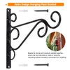 KABB Pack of 2 Black Iron Outdoor Hanging Brackets Wall