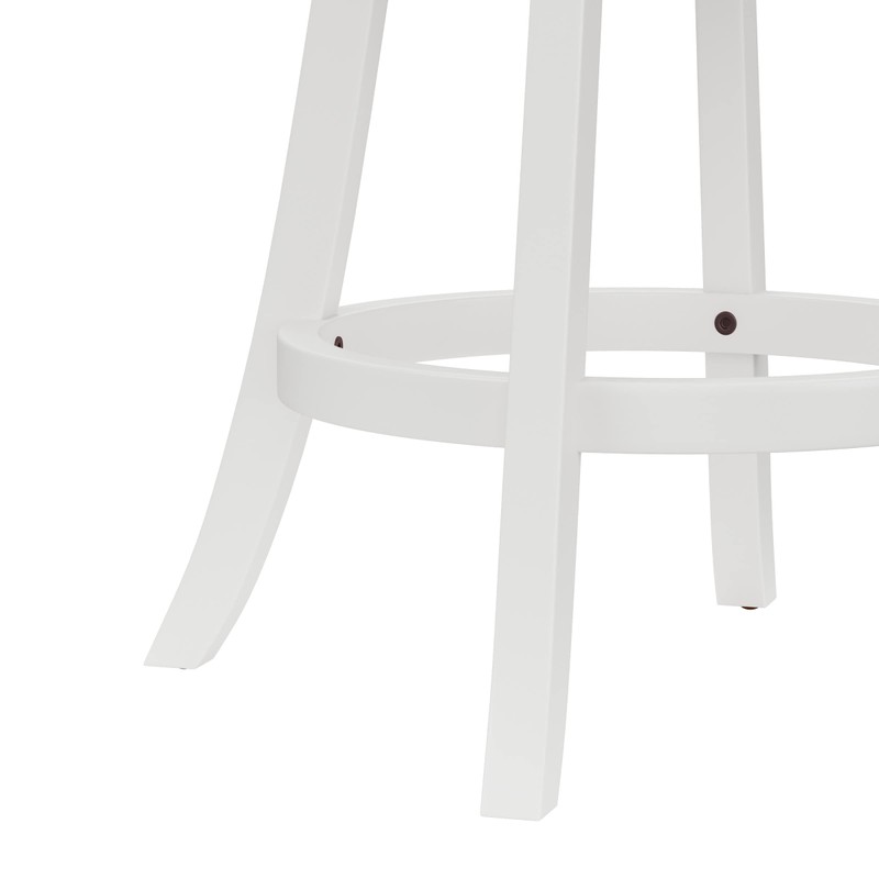 Hillsdale Fairfox 24.5" Wood Swivel Counter Height Stool, White