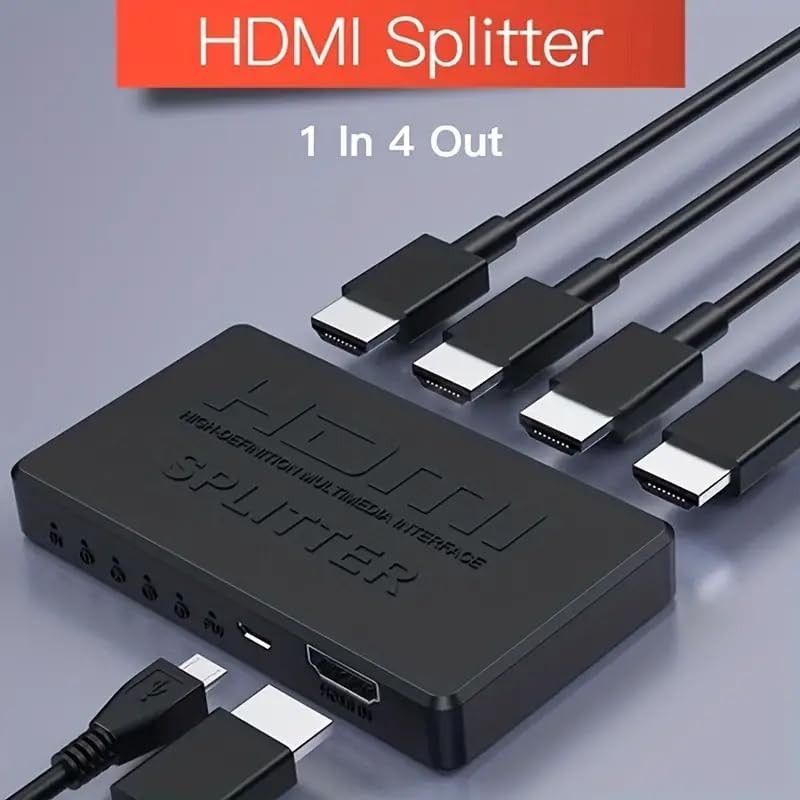 4K Ultra HD HDMI Splitter - 1 Input, 4 Outputs