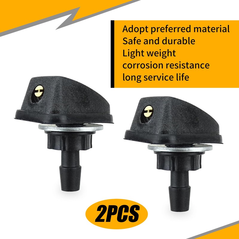 Flygun Pack-2 Car Wiper Nozzles, 0.31" Front Windshield Washer, Single