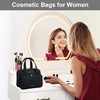 ANNICOOS Travel Makeup Bag, Large Makeup Bag Organizer PU Leather