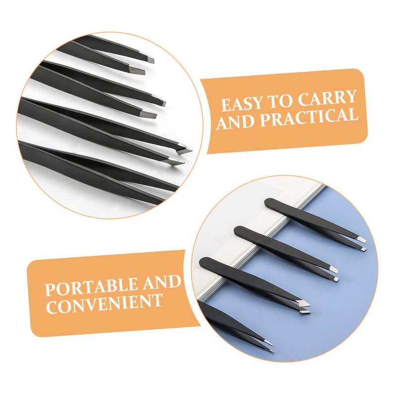 OHPHCALL Precision Eyebrow Tweezers Set Stainless Steel Tip for Hair