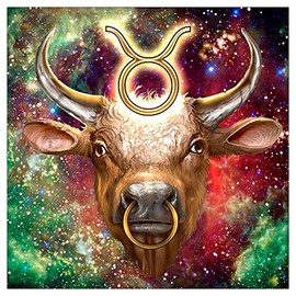 Diamond Painting Full Set, ABEUTY DIY 5D Diamond Painting Taurus Diamond Painting by Numbers Cross Stitch