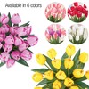 Collections Etc Springtime Tulip Bushel Artificial Maintenance-Free Bouquet Bush -