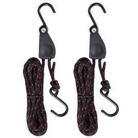 Ayaport Kayak Rope Tie Down 14ft Ratchet Straps Bow and Stern Ratcheting Tie Downs Rope Hanger Kayak and Canoe Accessories (1/4" x14ft)