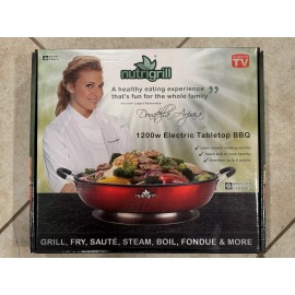NUTRIGRILL - 1200W ELECTRIC TABLETOP BBQ COMPLETE SET with 21 Piece Serving Set