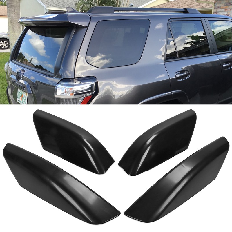 4 Pcs Roof Rack Rail End Cover Shell Cap Car