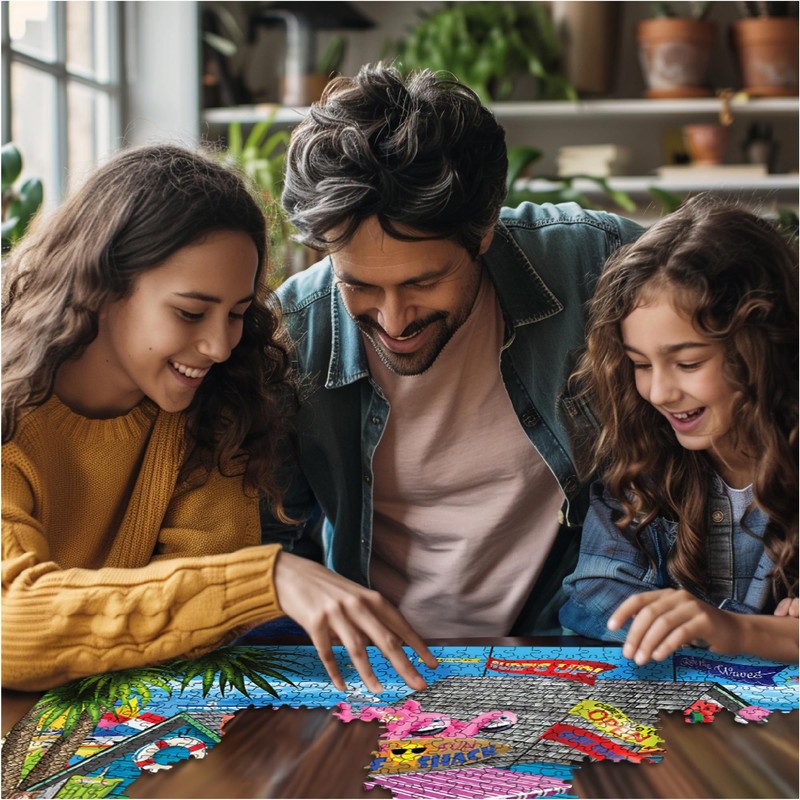 White Mountain Surf Shack 1000 Piece Puzzle for Adults Beach