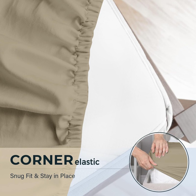 Aspire Homeware King Size Fitted Sheets - 25 cm Deep