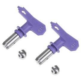 uxcell 2pcs Reversible Spray Tips for Airless Sprayer 415 Paint Spray Nozzle Tips Sprayer Machine Parts for Home Garden Building Fences, Purple