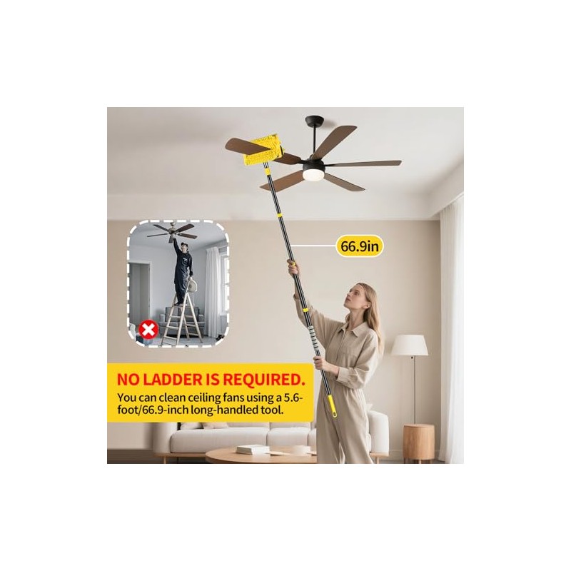 Multi-Functional High Ceiling Fan Cleaning Tool Set