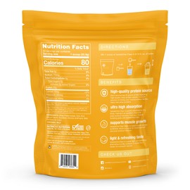 NutraOne Clear Whey Protein Powder Drink Mix, Naturally Flavored, Clear Protein Drink, 20g of Protein, Zero Sugar (Pineapple Mango - 30 Servings)