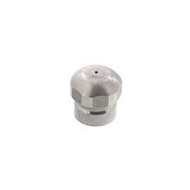 Erie Tools Button Nose 1/8" Drain Cleaning Nozzle 4.0 Orifice 5500 PSI Stainless Steel for Sewer Pipe Water Jetter