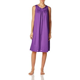 Shadowline Women's Plus Size Petals40 Sleeveless Waltz Gown, Purple, 2X