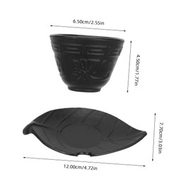 SHOWERORO 1 Set Cast Tea Cup Set with Coaster Retro Style Japanese Drinkware for All Occasions Stylish and Tea Accessories