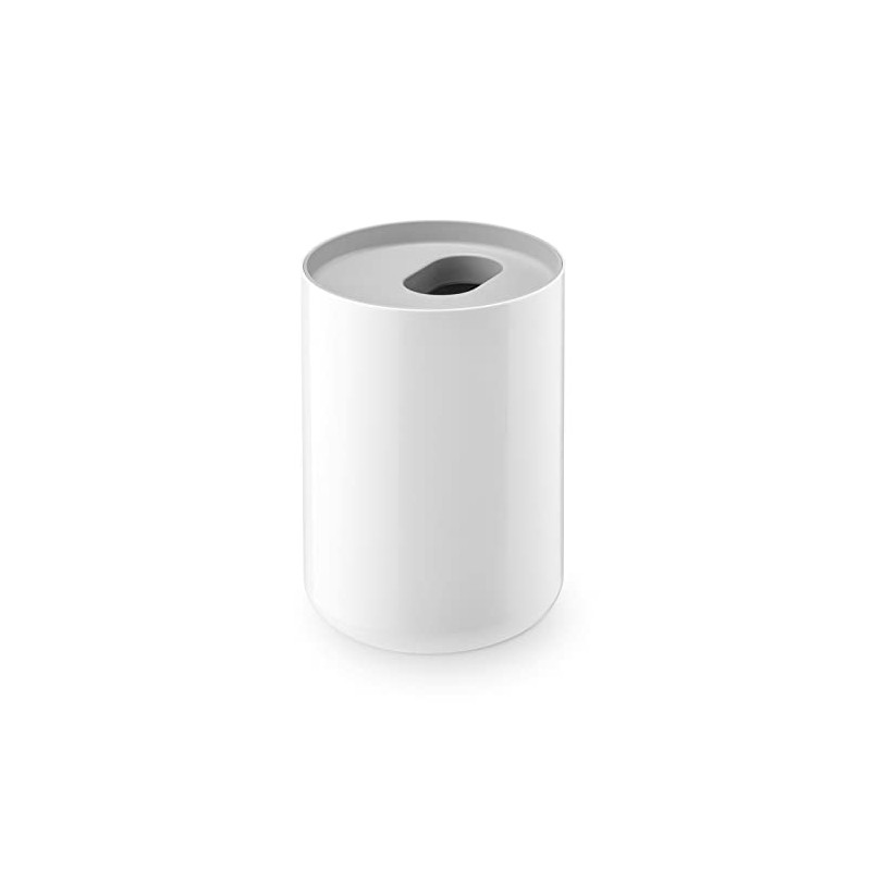 Depot4Design Lunar 1200614 Rubbish Bin, Waste Paper Bin, Plastic, White