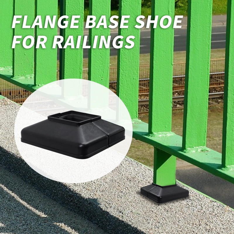 Tsnamay 6Pcs Flange Base Shoe for Railings 3.15"x3.15"/80mm Post,Deck Post