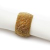 Peggy Wilkins Bliss Beaded Christmas Napkin Ring - Gold