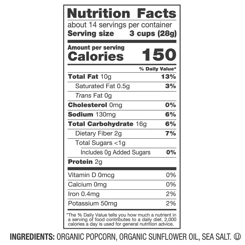 Skinnypop 2 Pack Skinny Pop Original Organic Popcorn 14oz each