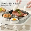 3-Cup egg frying pan, 3-in-1 cup design, raised handle, non-stick