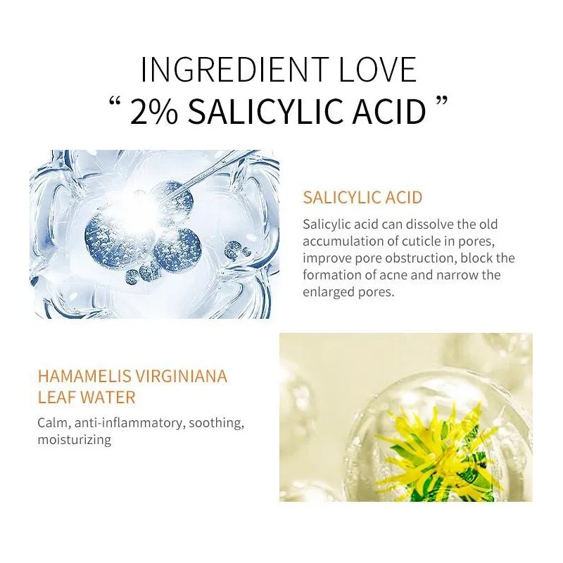 Serum Anti Acné Ácido Salicílico 2% Exfoliante Puntos Negros