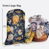 Swono Autumn Orange Pumpkins Drawstring Closure Dirty Clothes Bag Organizer,