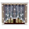 Haft®® Jacquard curtain with sewn-in pleating tape, white with motif