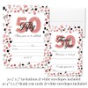 Deluxe Cheers to 50 Years Milestone Rose Gold Confetti Polka