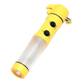XhuangTech 4 in 1 Car Safety Hammer, Emergency Escape Tool Seat Belt Cutter with Car Window Breaker LED Flash Light Beacon Light