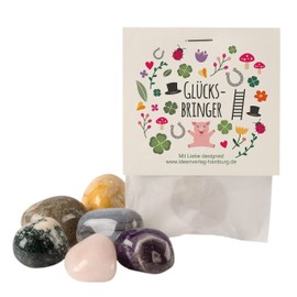 10 x "Lucky Charm" Lucky Stones for Children / Lucky Charm Stone as Party Bag Children's Birthday Party Bag / Lucky Charm Children / Lucky Charm Birthday Party Bag Children Small Items