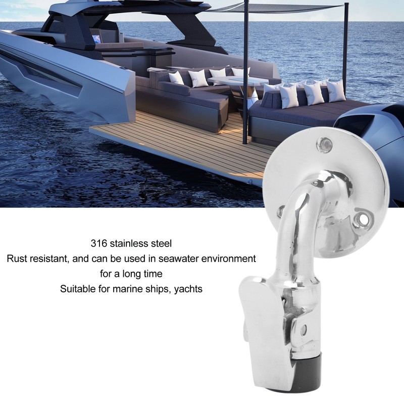Door Stopper Catch Set Marine Grade 316 Stainless Steel 90°
