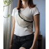 Linen fanny pack Small waist bag Unisex hip bag